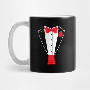 Tuxedo Red Bow Tie Mug